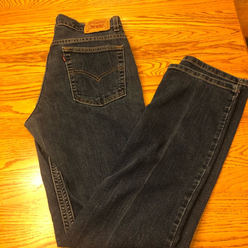 Levi’s 505 darkwash straight leg jeans size 10L